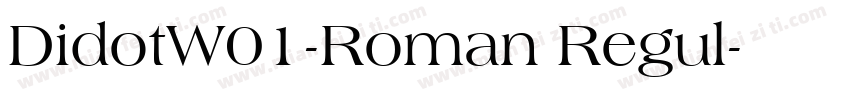 DidotW01-Roman Regul字体转换